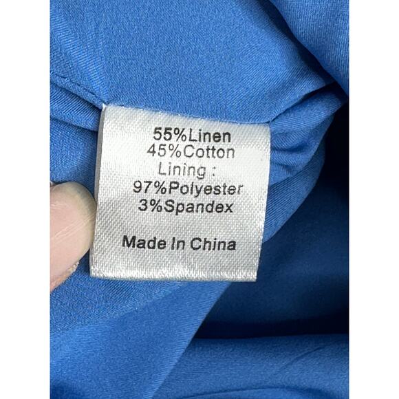 TuckerNuck Sorrento Stripe Ames Linen Halter Maxi Dress Size L - Picture 13 of 13